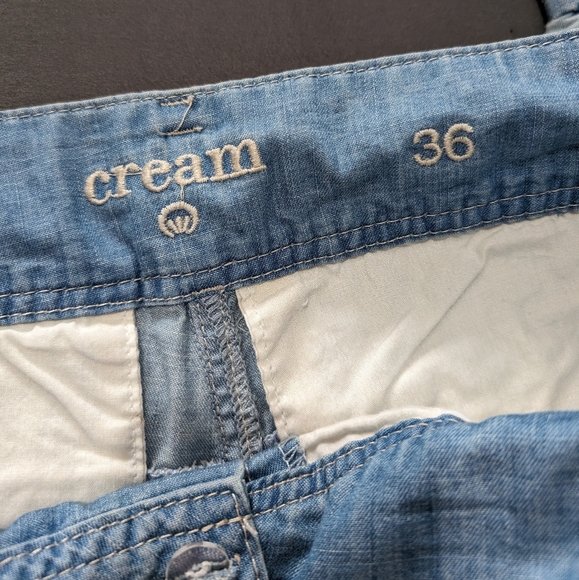 Vintage Cream Denim cuffed jeans - Picture 4 of 9